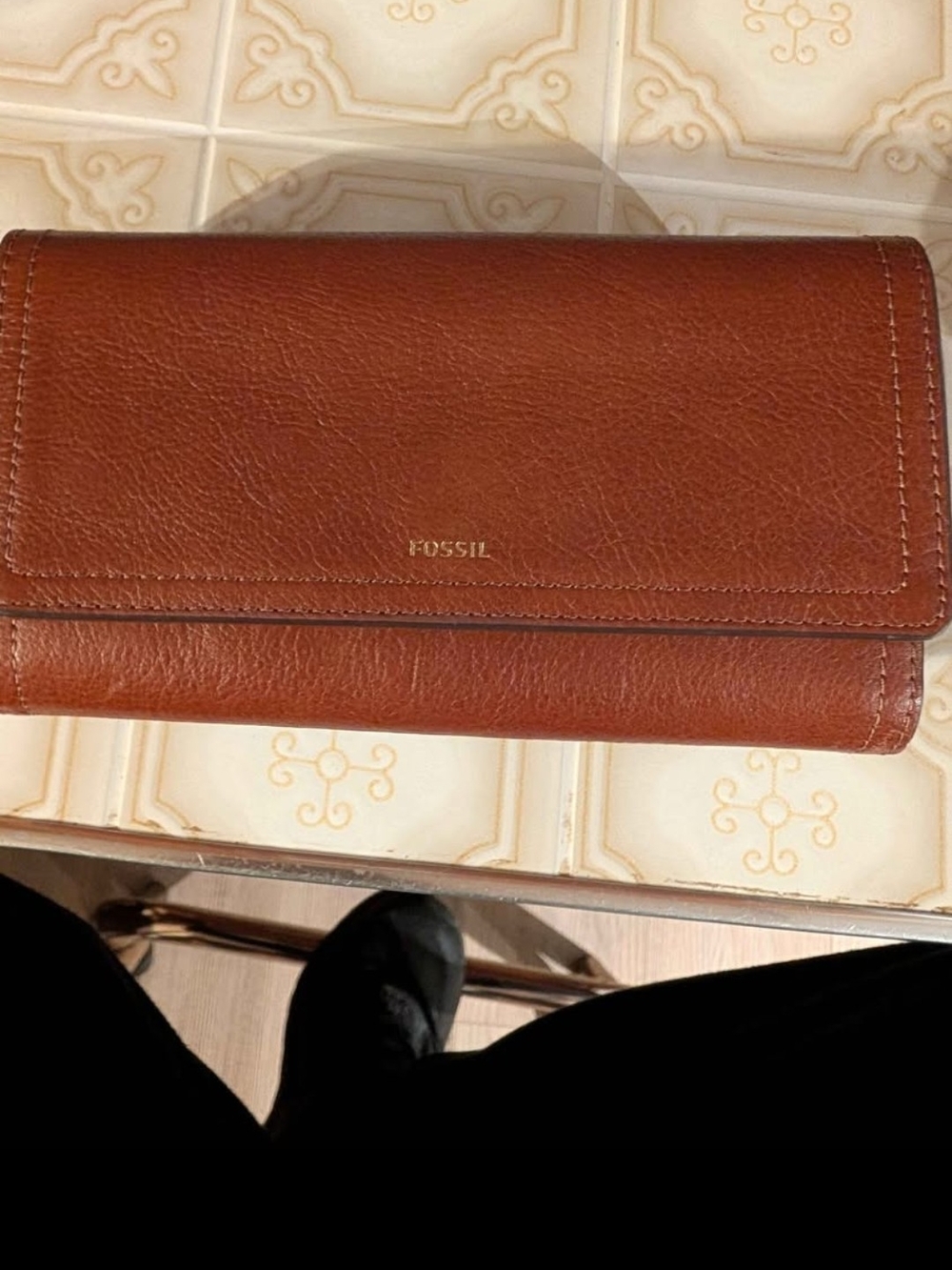 Fossil Women's Brown Leather Continental Wallet